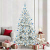Vidaxl kunstmatige inklapbare kerstboom wit 210 cm pvc en staal