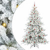 Vidaxl kunstmatige inklapbare kerstboom wit 240 cm pvc en staal