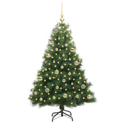 Vidaxl kunstkerstboom met 150 led met standaard groen 150 cm pe en pvc - afbeelding 3