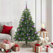 Vidaxl kunstkerstboom met 150 led met standaard groen 150 cm pe en pvc - afbeelding 1