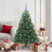 Vidaxl kunstkerstboom met 150 led met standaard groen 150 cm pe en pvc - afbeelding 1