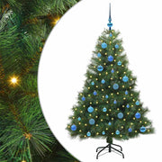 Vidaxl kunstkerstboom met 150 led met standaard groen 150 cm pe en pvc - afbeelding 2