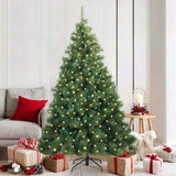 Vidaxl kunstkerstboom met 300 led met standaard groen 180 cm pe en pvc - afbeelding 1