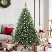 Vidaxl kunstkerstboom met 150 led met standaard groen 150 cm pe en pvc - afbeelding 1