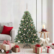 Vidaxl kunstkerstboom met 150 led met standaard groen 150 cm pe en pvc - afbeelding 1