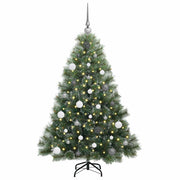 Vidaxl kunstkerstboom met 150 led met standaard groen 150 cm pe en pvc - afbeelding 3