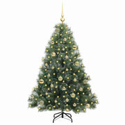 Vidaxl kunstkerstboom met 150 led met standaard groen 150 cm pe en pvc - afbeelding 3