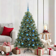 Vidaxl kunstkerstboom met 150 led met standaard groen 150 cm pe en pvc - afbeelding 1