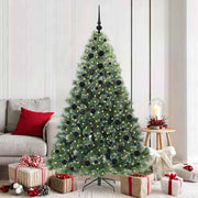 Vidaxl kunstkerstboom met 300 led met standaard groen 180 cm pe en pvc - afbeelding 1