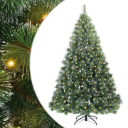 Vidaxl kunstkerstboom met 300 led met standaard groen 210 cm pe en pvc - afbeelding 2