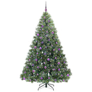 Vidaxl kunstkerstboom met 300 led met standaard groen 210 cm pe en pvc - afbeelding 3