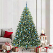 Vidaxl kunstkerstboom met 300 led met standaard groen 210 cm pe en pvc - afbeelding 1