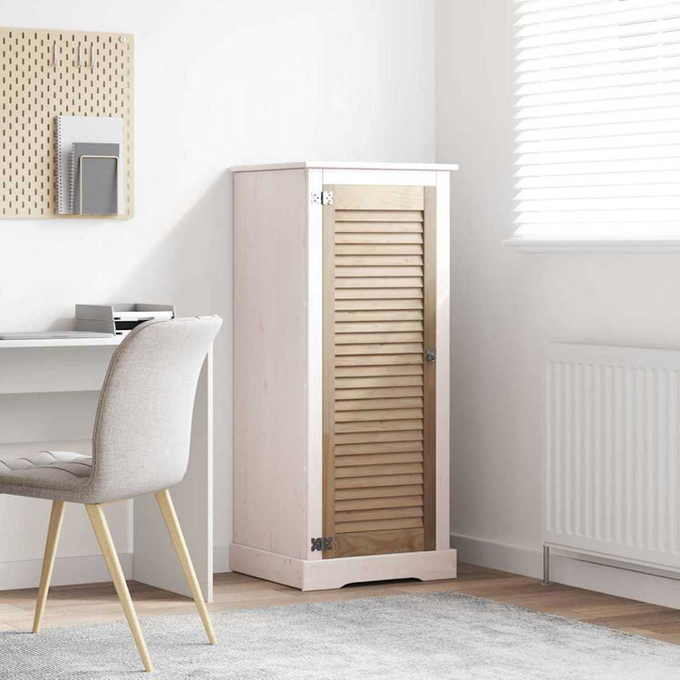Vidaxl kastdeur naturel 110 x 39,5 cm massief grenenhout