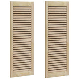 Vidaxl kastdeur 2 pcs naturel 110 x 2,1 x 39,5 cm massief grenenhout - afbeelding 2