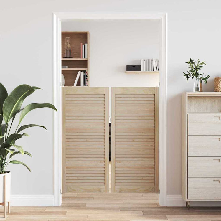 Vidaxl kastdeur 2 st naturel 110 x 49,5 cm massief grenenhout