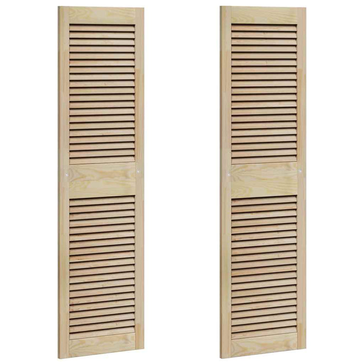 Vidaxl kastdeur 2 st naturel 140,5 x 39,5 cm massief grenenhout
