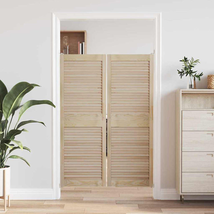 Vidaxl kastdeur 2 st naturel 140,5 x 49,5 cm massief grenenhout