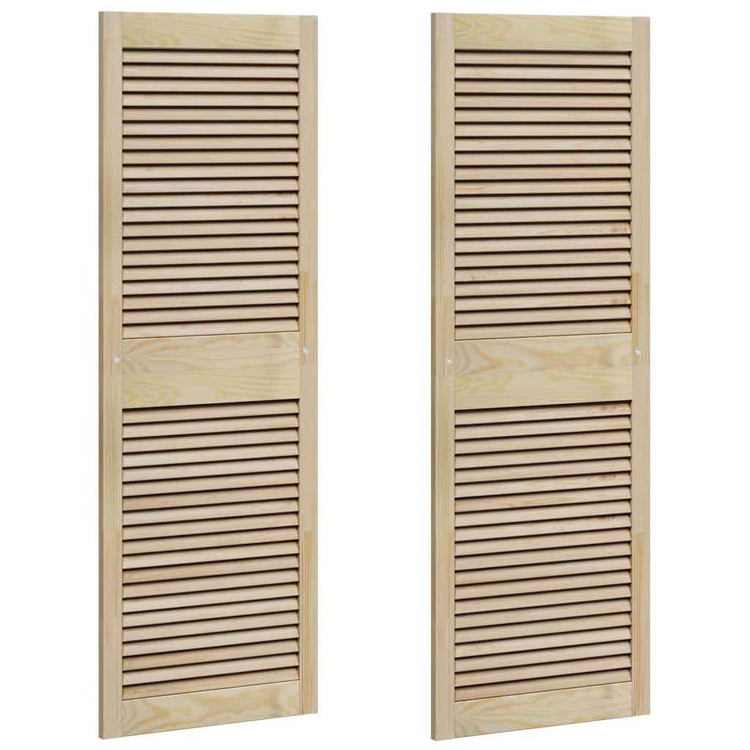 Vidaxl kastdeur 2 st naturel 140,5 x 49,5 cm massief grenenhout