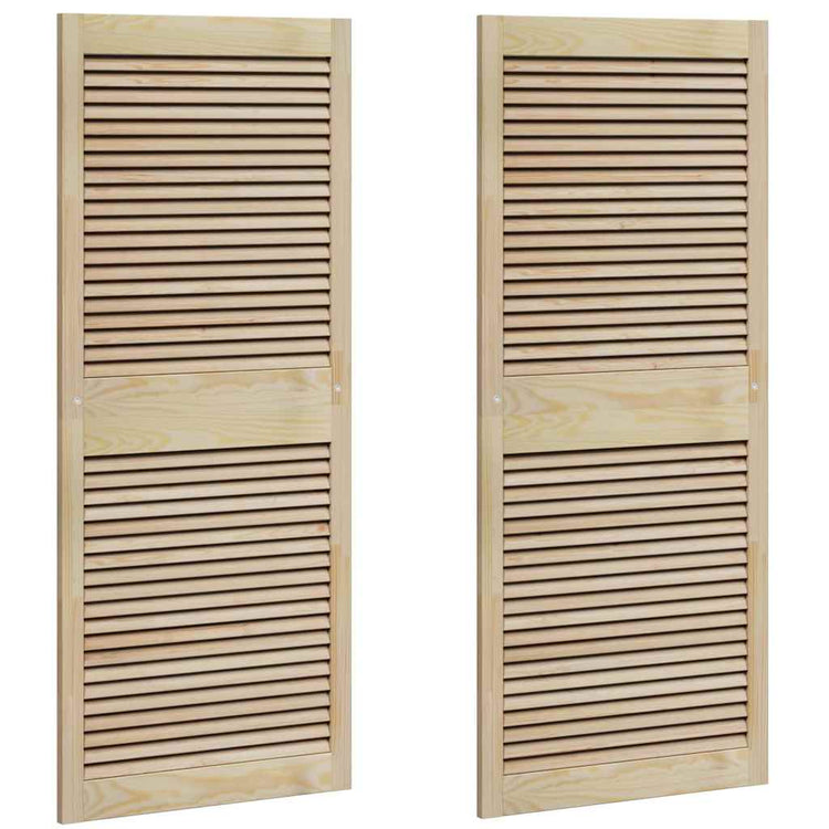 Vidaxl kastdeur 2 st naturel 140,5 x 59,5 cm massief grenenhout