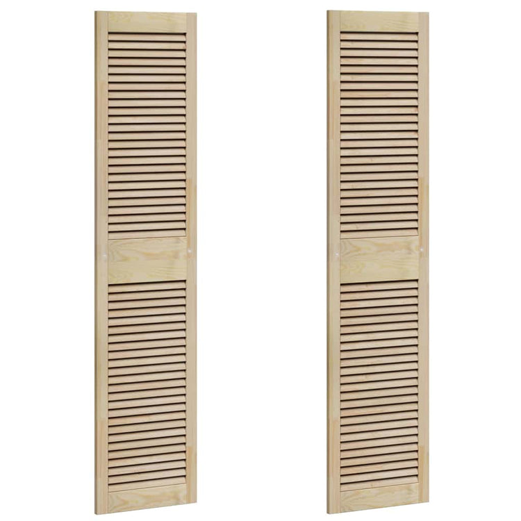 Vidaxl kastdeur 2 st naturel 170 x 39,5 cm massief grenenhout