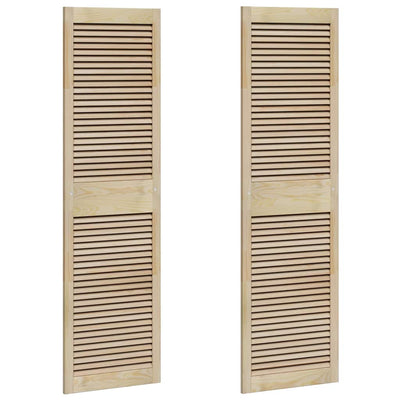 Vidaxl kastdeur 2 pcs naturel 170 x 2,1 x 49,5 cm massief grenenhout