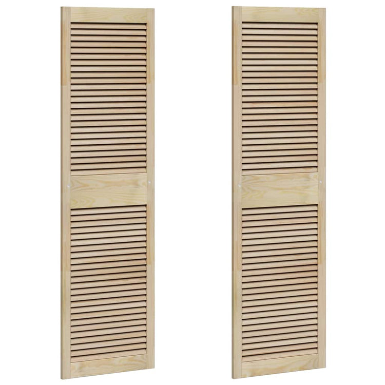 Vidaxl kastdeur 2 st naturel 170 x 49,5 cm massief grenenhout