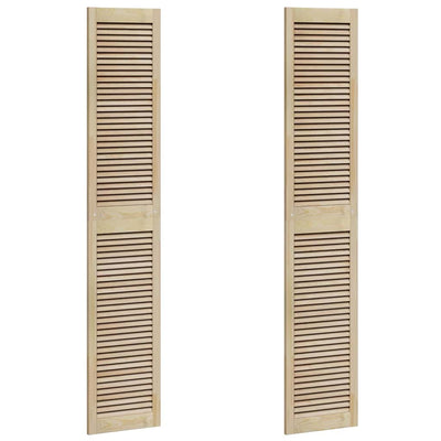 Vidaxl kastdeur 2 st naturel 201 x 39,5 cm massief grenenhout