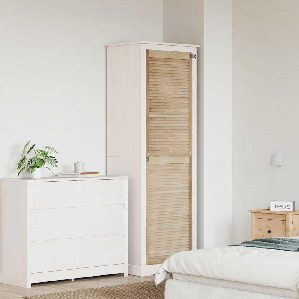 Vidaxl kastdeur naturel 201 x 2,1 x 59,5 cm massief grenenhout