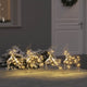 Vidaxl led rendieren 4 st 80 led's goud 44 x 18 x 65,5 cm pet