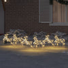 Vidaxl led rendieren met 180 led 6 pcs goud pet