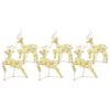 Vidaxl led rendieren met 180 led 6 pcs goud pet
