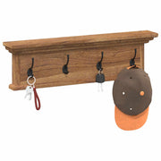 Vidaxl wandkapstok naturel 70 x 10 x 20 cm massief teakhout - afbeelding 3