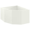 Vidaxl hoek plantbak wit 60 x 60 x 35 cm staal