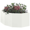 Vidaxl hoek plantbak wit 60 x 60 x 35 cm staal