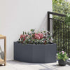 Vidaxl hoek plantbak antraciet 60 x 60 x 35 cm staal