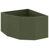 Vidaxl hoek plantbak olijfgroen 60 x 60 x 35 cm staal