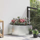 Vidaxl hoek plantbak zilver 60 x 60 x 35 cm verzinkt staal