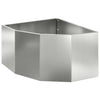 Vidaxl hoek plantbak zilver 60 x 60 x 35 cm gegalvaniseerd staal
