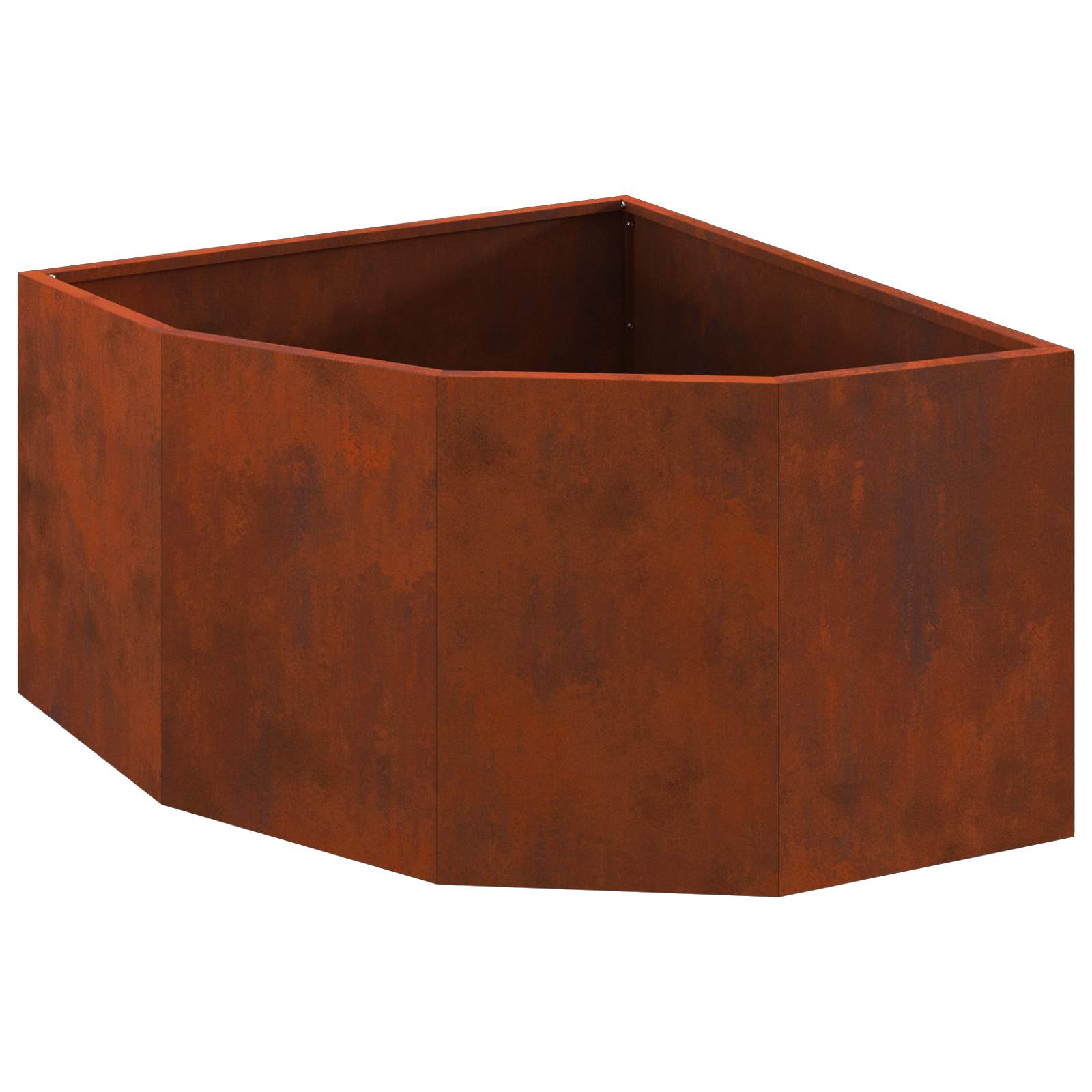 Vidaxl hoek plantbak roestig 60 x 60 x 35 cm cortenstaal