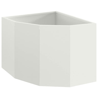 Vidaxl hoek plantbak wit 45 x 45 x 35 cm staal