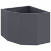 Vidaxl hoek plantbak antraciet 45 x 45 x 35 cm staal