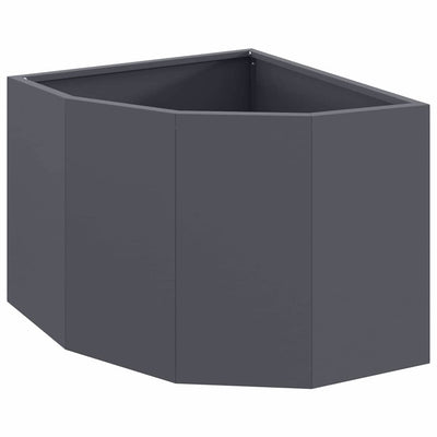 Vidaxl hoek plantbak antraciet 45 x 45 x 35 cm staal