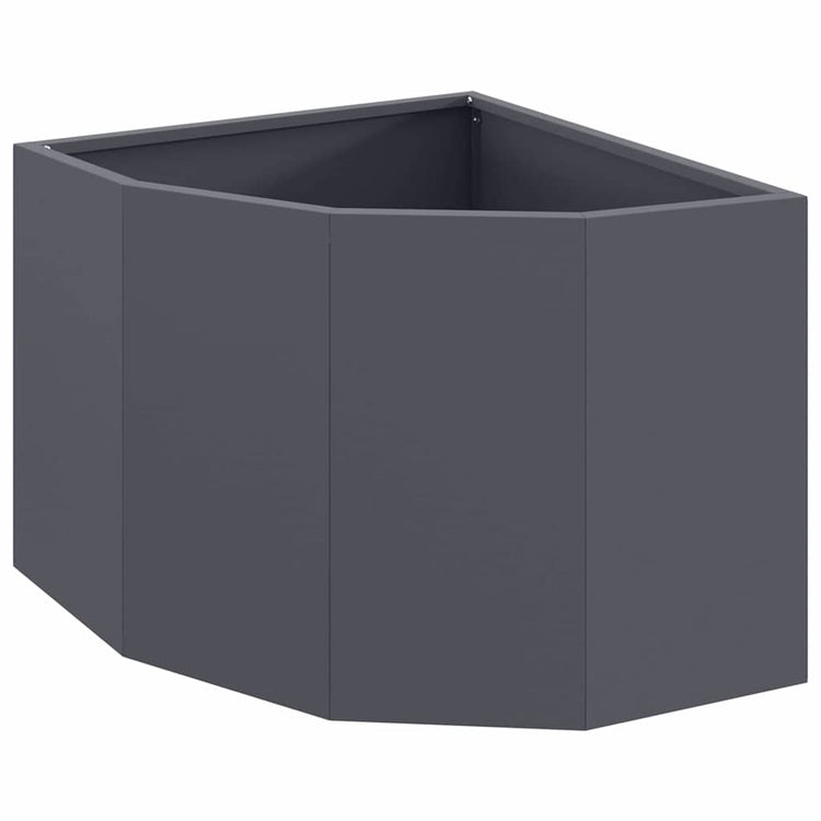 Vidaxl hoek plantbak antraciet 45 x 45 x 35 cm staal