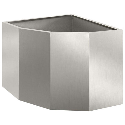 Vidaxl hoek plantbak zilver 45 x 45 x 35 cm roestvrij staal