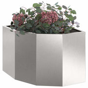 Vidaxl hoek plantbak zilver 45 x 45 x 35 cm roestvrij staal - afbeelding 3