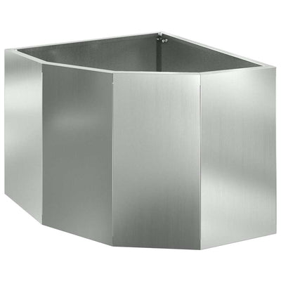 Vidaxl hoek plantbak zilver 45 x 45 x 35 cm gegalvaniseerd staal