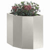 Vidaxl hoek plantbak zilver 30 x 30 x 35 cm roestvrij staal