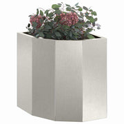 Vidaxl hoek plantbak zilver 30 x 30 x 35 cm roestvrij staal - afbeelding 3