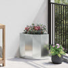Vidaxl hoek plantbak zilver 30 x 30 x 35 cm gegalvaniseerd staal
