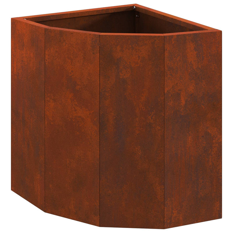 Vidaxl hoek plantbak roestkleurig 30 x 30 x 35 cm weervast staal